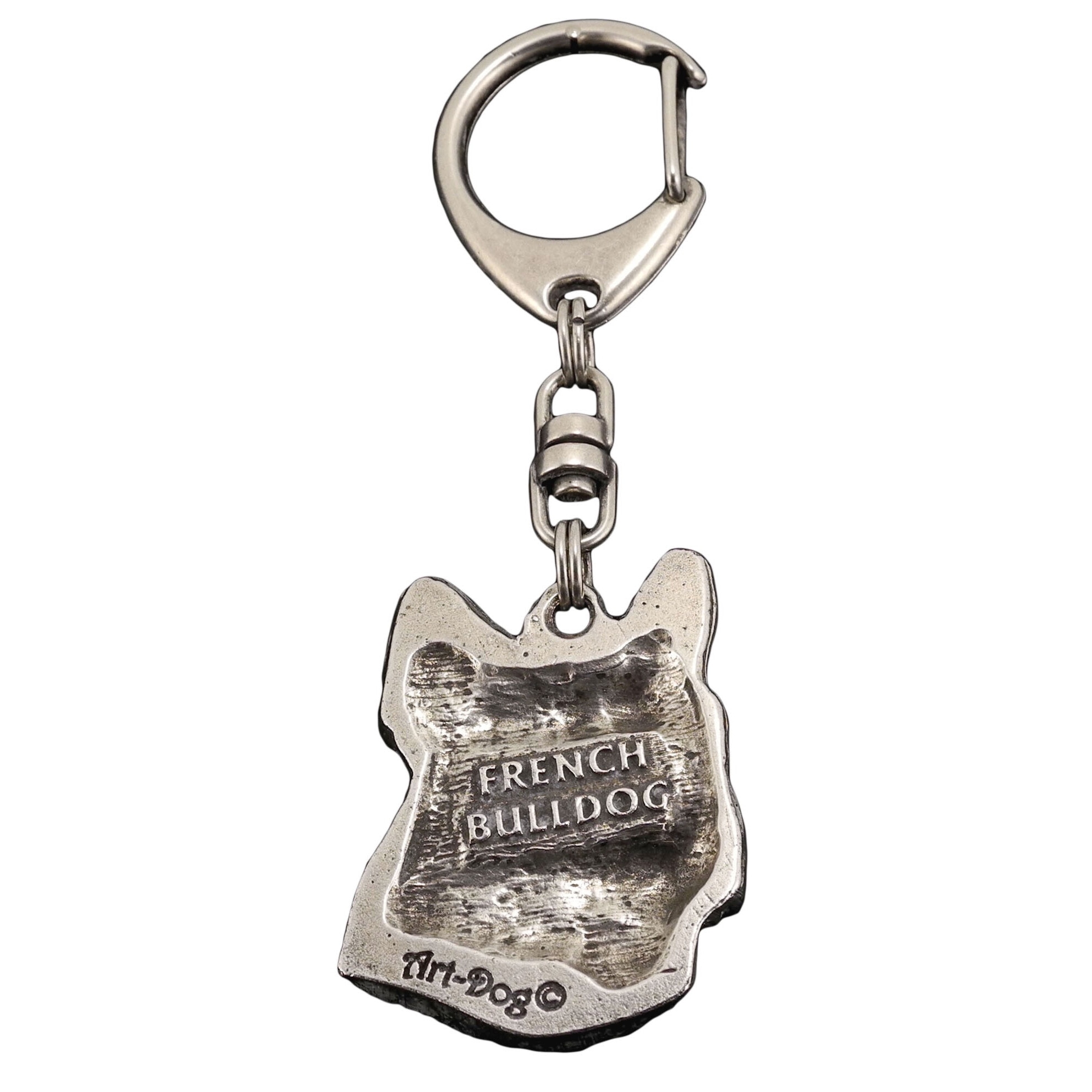 Breloc Bulldog Francez II, Art-Dog, placat cu argint, decorativ