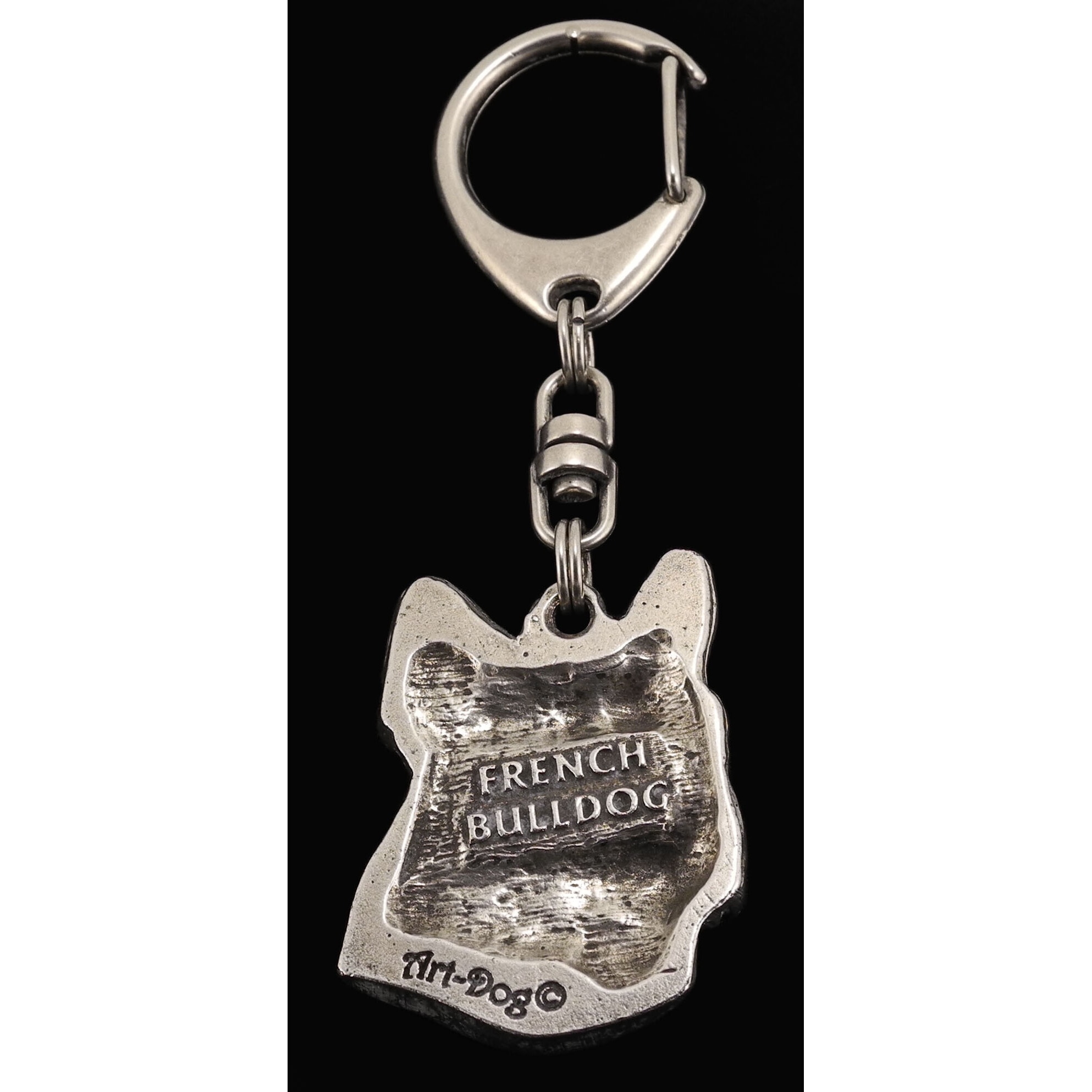 Breloc Bulldog Francez II, Art-Dog, placat cu argint, decorativ