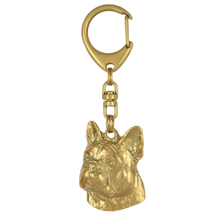 Francia Bulldog kulcstartó II, Art-Dog, aranyozott