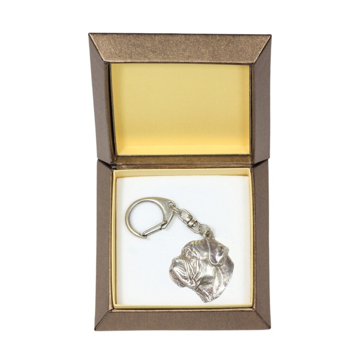 Bullmastiff kulcstartó, Art-Dog, ezüstözött