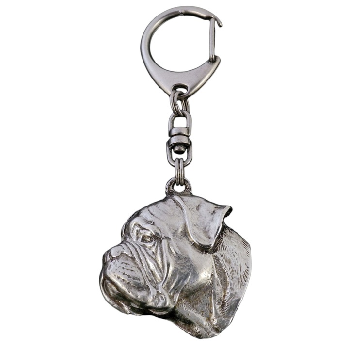 Breloc Bullmastiff, Art-Dog, placat cu argint, decorativ