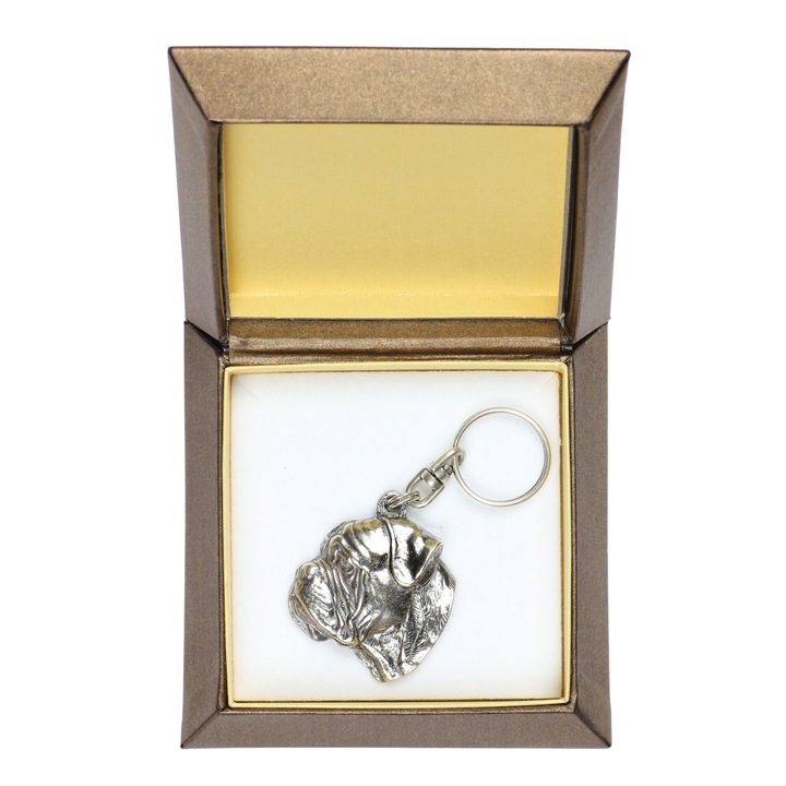 Bullmastiff kulcstartó, Art-Dog, ezüstözött