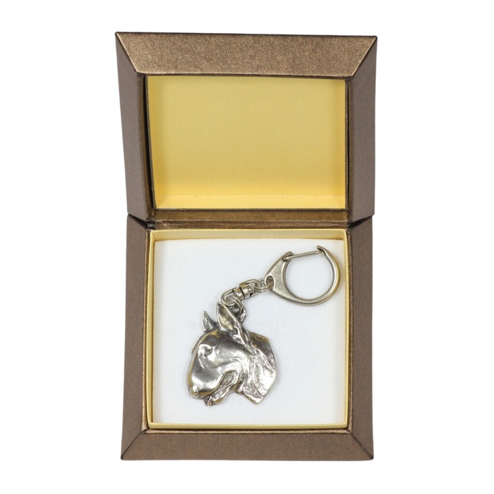 Bull Terrier II kulcstartó, Art-Dog, ezüstözött