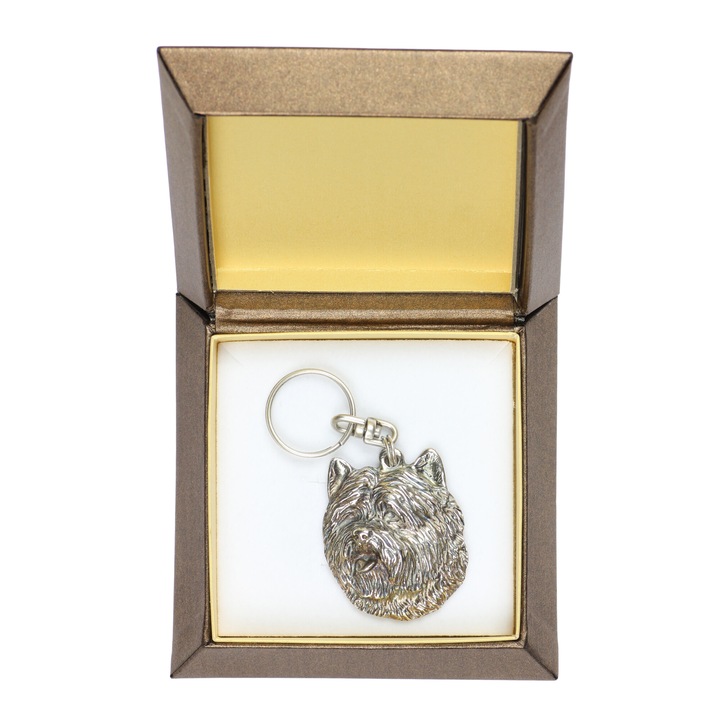 Cairn Terrier kulcstartó, Art-Dog, ötvözet, ezüstözött