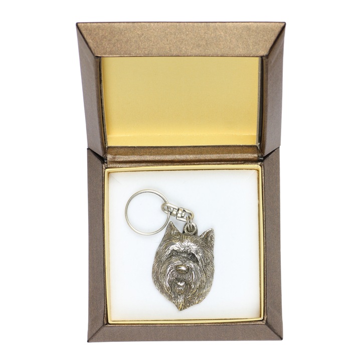 Cairn Terrier II kulcstartó, Art-Dog, ötvözet, ezüstözött