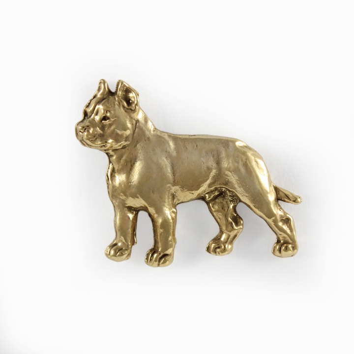 Brosa, Model Cane Corso, Art-Dog, placata cu aur