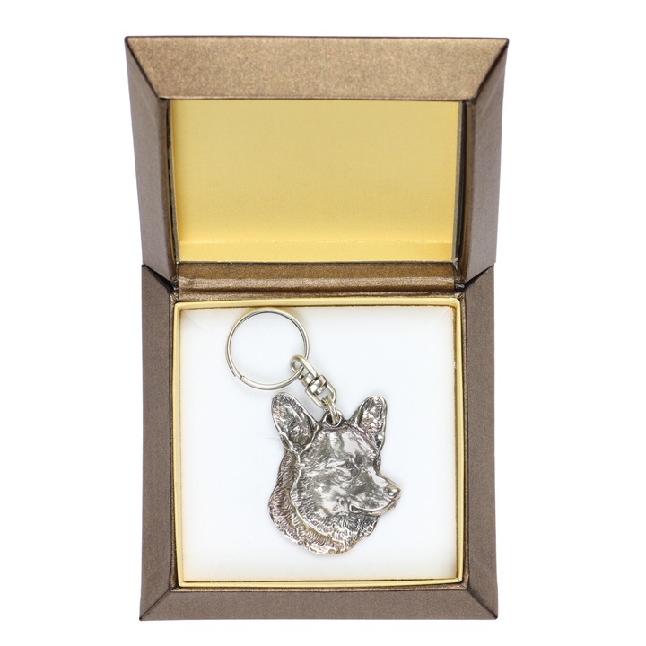Welsh Corgi Art-Dog kulcstartó, egyéb, ezüst