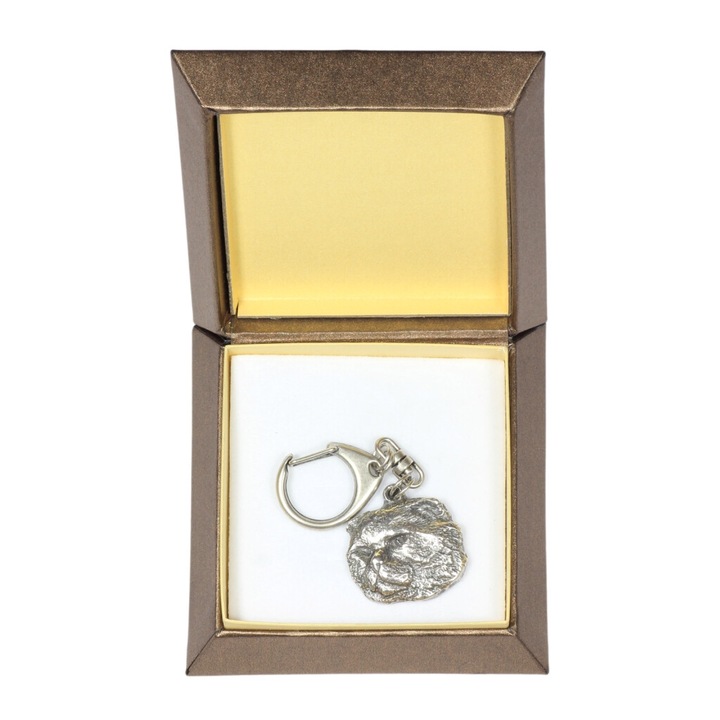 Art-Dog kulcstartó, macska, ötvözet, ezüst