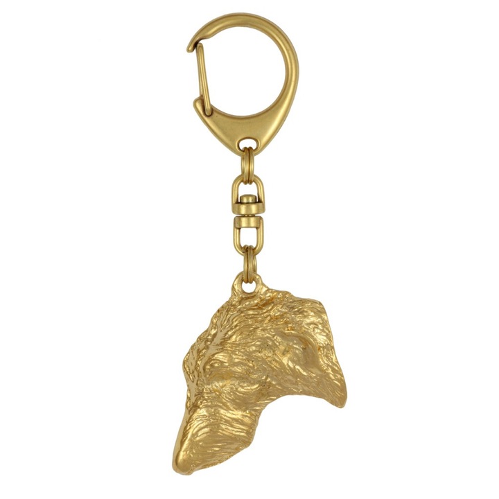 Art-Dog kulcstartó, Deerhound, ötvözet, arany