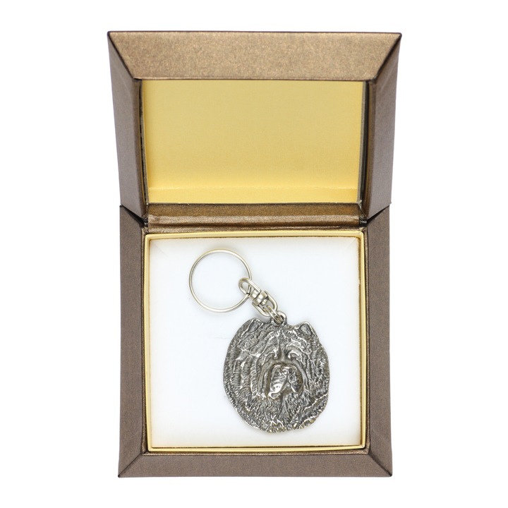 Chow Chow kulcstartó, Art-Dog, ötvözet, ezüstözött