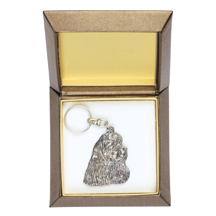 Amerikai cocker spániel kulcstartó, Art-Dog, ötvözet, ezüstszínű