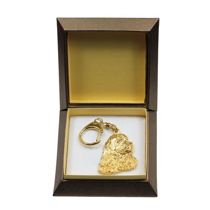 Art-Dog amerikai cocker spániel kulcstartó, ötvözet, arany