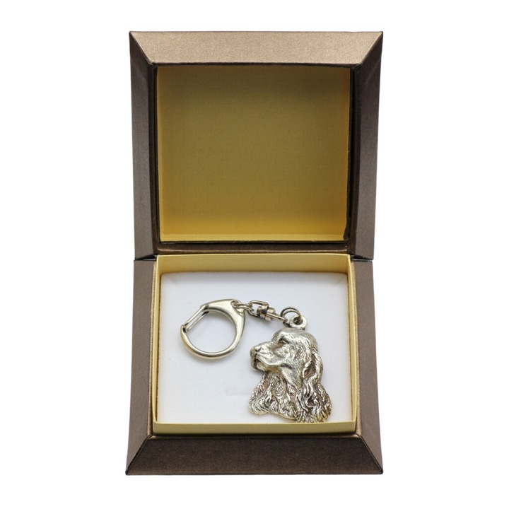Art-Dog Angol Cocker Spániel Kulcstartó, ötvözet, ezüstözött