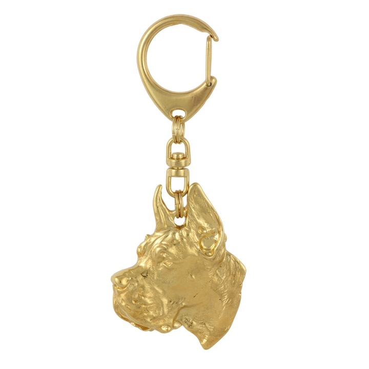 Breloc Great Dane I, Art-Dog, aliaj, auriu