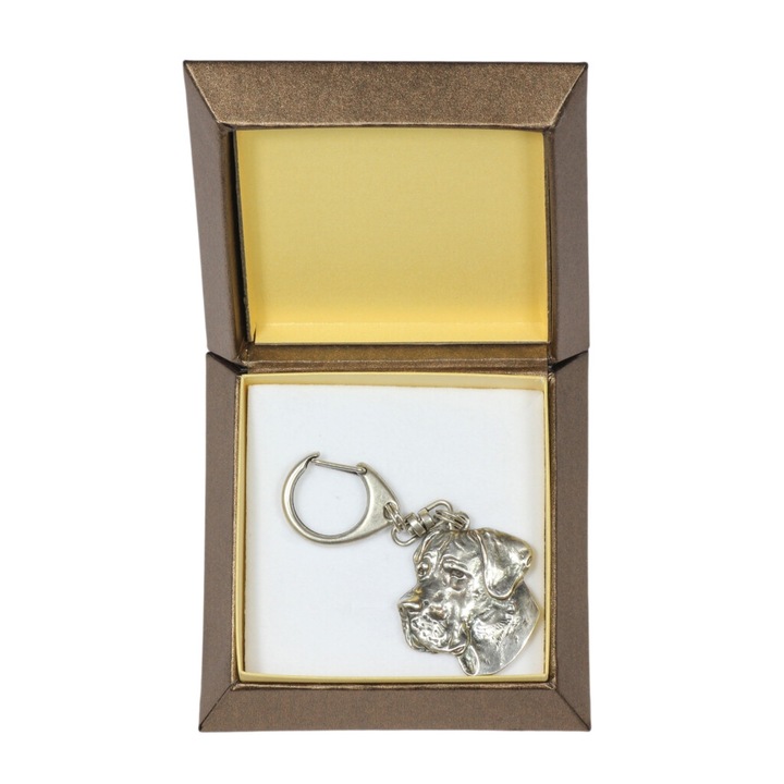Nagy Dán dog kulcstartó II, Art-Dog, ötvözet, ezüstözött