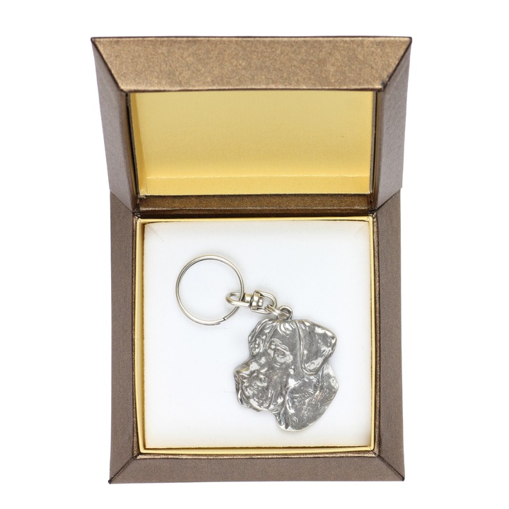 Nagy Dán dog kulcstartó II, Art-Dog, ötvözet, ezüst