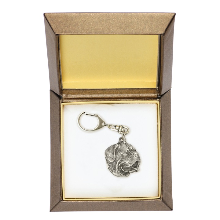 Art-Dog Dogue de Bordeaux kulcstartó, egyéb, ezüstözött