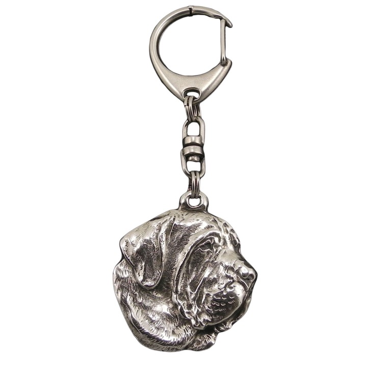 Art-Dog Fila Brasileiro kulcstartó, ötvözet, ezüstözött, táskára vagy hátizsákra