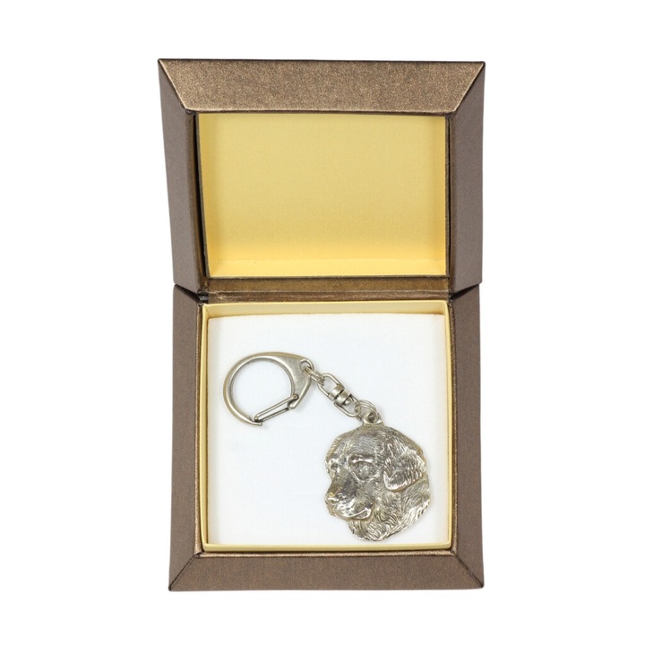 Art-Dog Golden Retriever kulcstartó, ötvözet, ezüstözött