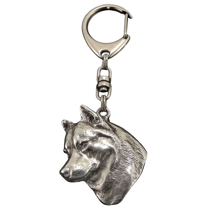 Szibériai husky kulcstartó, Art-Dog, ezüstözött, dekoratív