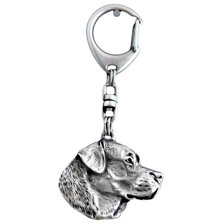 Labrador retriever - Ezüstözött kulcstartó kutyával, táskadísz, hátizsák medál Art-Dog márkától