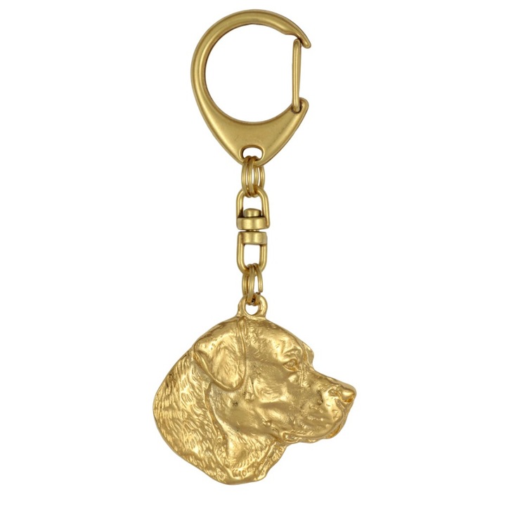 Breloc Art-Dog Labrador Retriever, placat cu aur, decorativ, dimensiuni conform fotografiei
