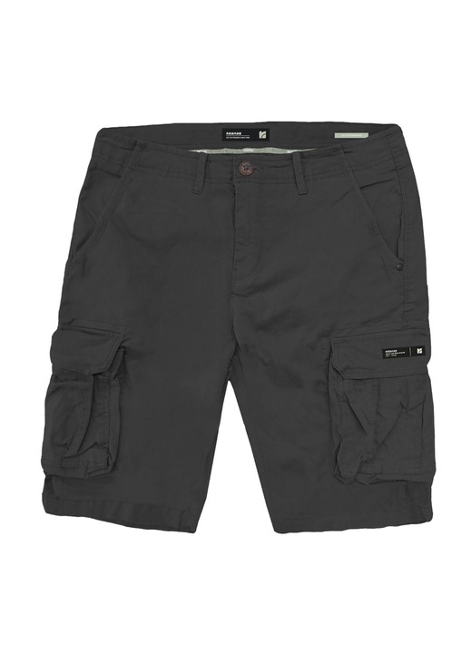 Pantaloni scurti cargo barbati Rebase, verde, bumbac, buzunare, Negru