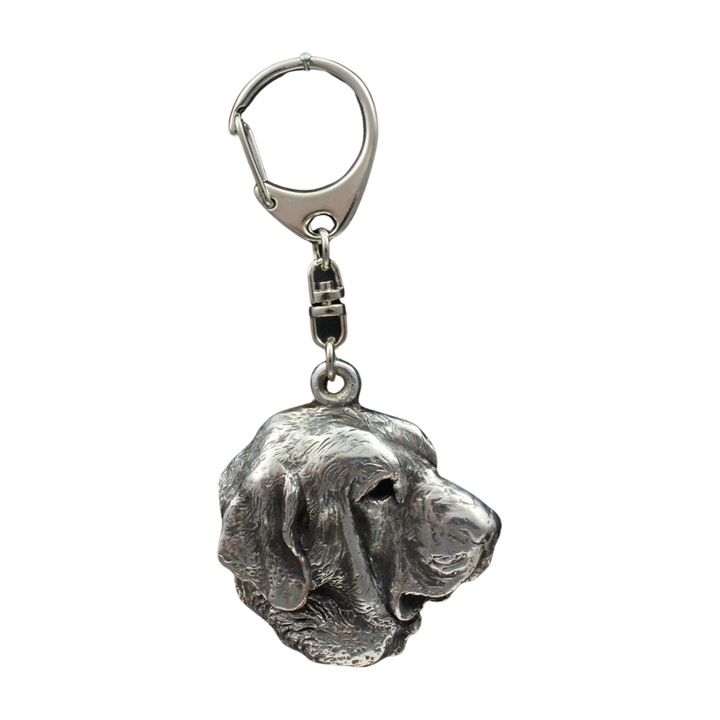 Breloc Mastiff spaniol, Art-Dog, placat cu argint, decorativ, aliaj zinc