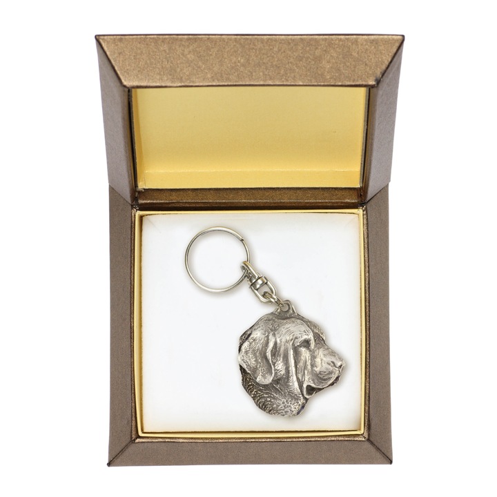 Spanyol masztiff kulcstartó, Art-Dog, ezüstözött cinkötvözet, díszdoboz