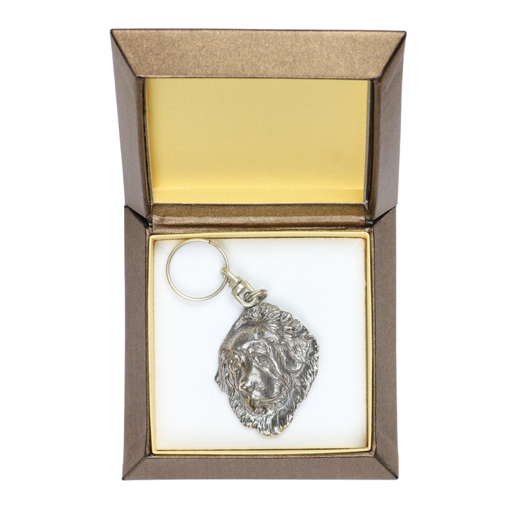 Tibeti masztiff kulcstartó, Art-Dog, ezüstözött cinkötvözet, díszdoboz