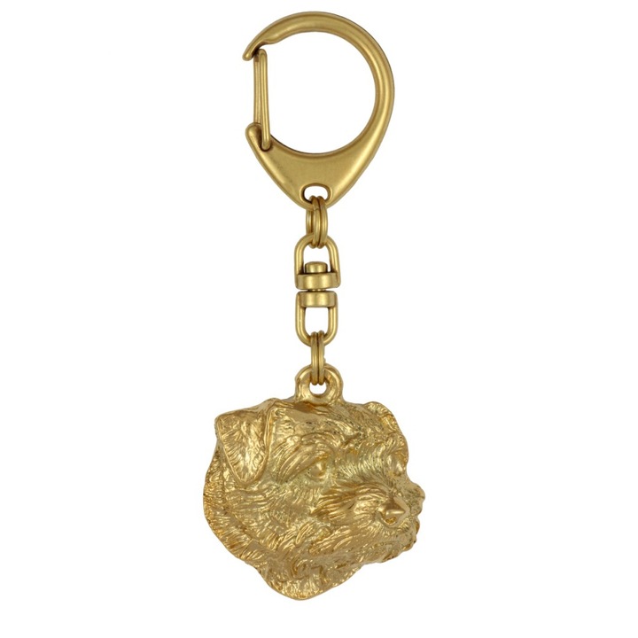 Art-Dog Norfolk Terrier kulcstartó, aranyozott, dekoratív, többszínű