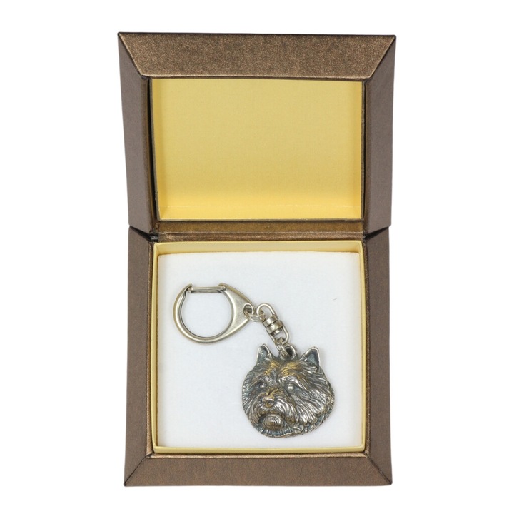Norwich Terrier kulcstartó, Art-Dog, ötvözet, ezüst