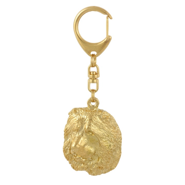 Kaukázusi pásztorkutya - Aranyozott kulcstartó kutyával, táskadísz, luxus kiegészítő az Art-Dog márkától