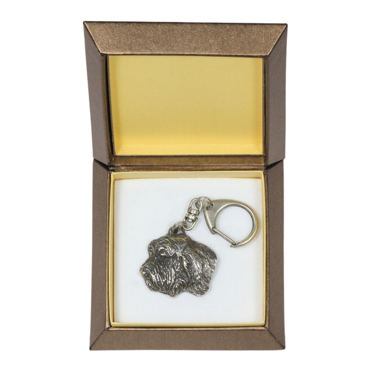Kulcstartó Petit Basset Griffon Vendeen, Art-Dog, ezüstözött, díszdobozban