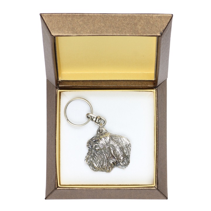 Kulcstartó Petit Basset Griffon Vendeen, Art-Dog, ezüst színű cinkötvözet, díszdobozban
