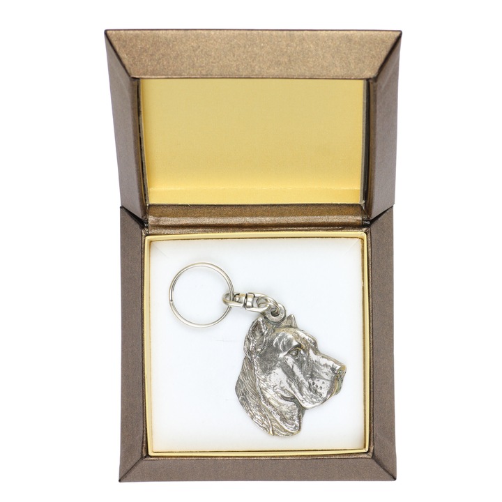 Art-Dog Presa Canario kulcstartó, ezüstözött ZnAl ötvözet, díszdoboz