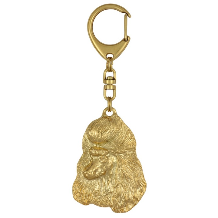 Breloc Art-Dog Poodle, placat cu aur, decorativ, multicolor