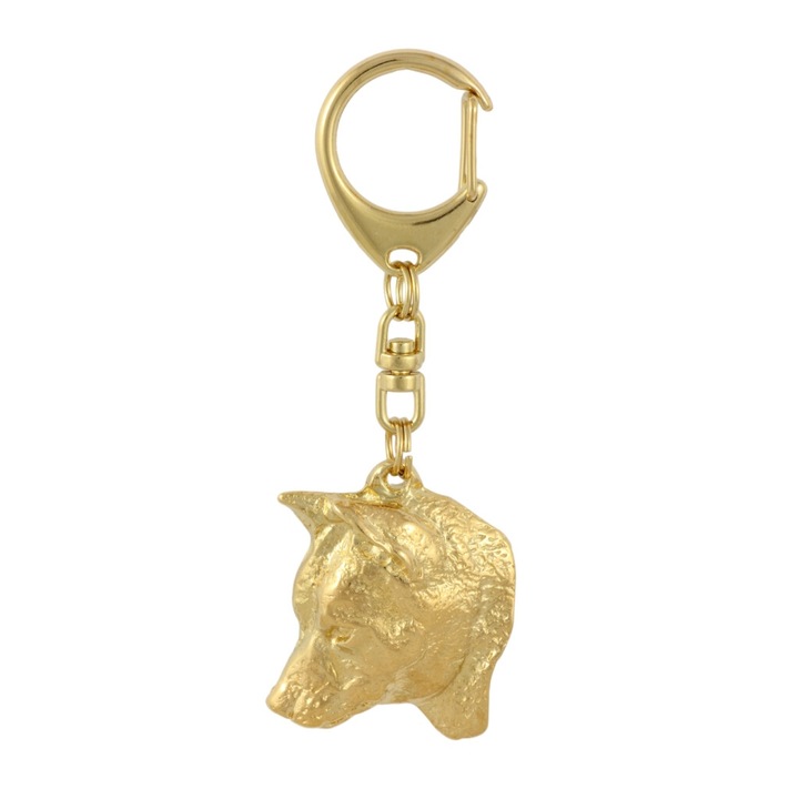 Art-Dog Shiba Inu kulcstartó, aranyozott, dekoratív, többszínű