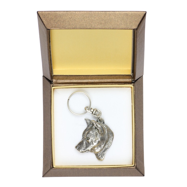 Shiba Inu kulcstartó, Art-Dog, ZnAl ötvözet ezüstözött, díszdobozban