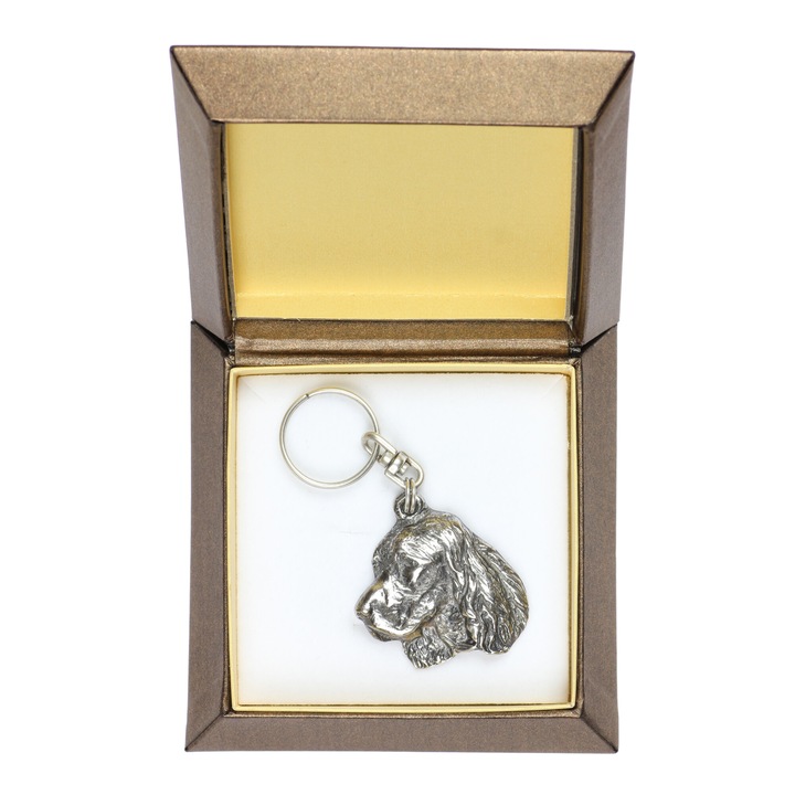 Art-Dog Welsh Springer spániel kulcstartó, ZnAl ötvözet, ezüstözött, díszdoboz