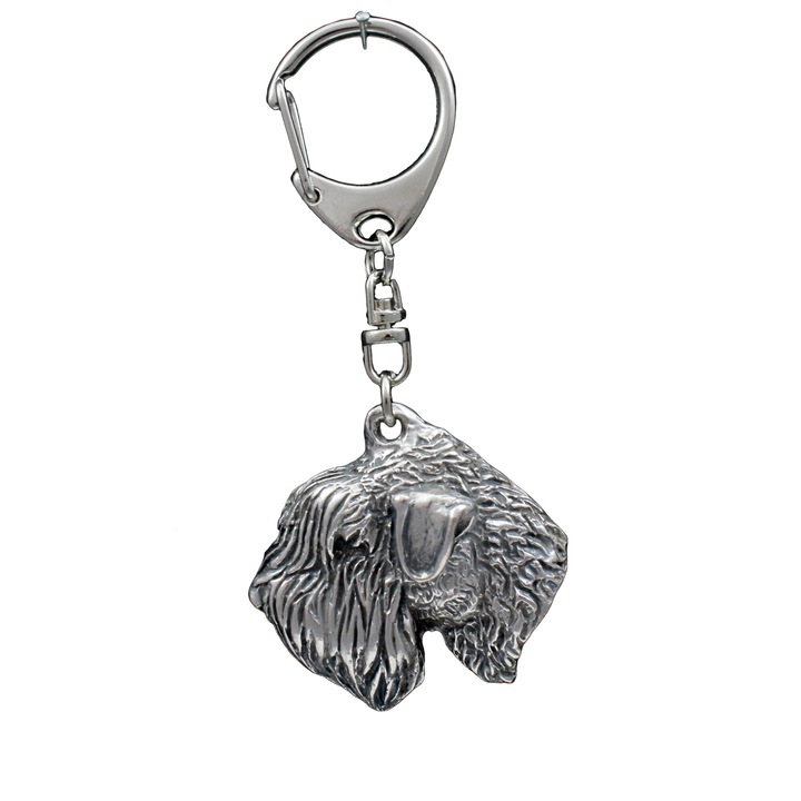 Art-Dog Soft-coated Wheatan Terrier kulcstartó, ezüstözött, dekoratív, többszínű