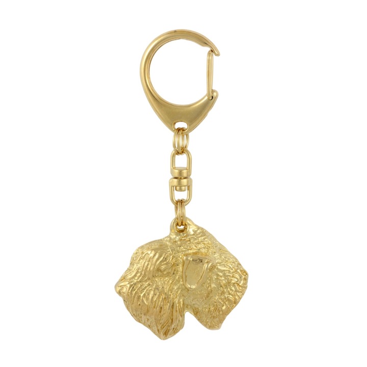 Breloc Soft-coated Wheatan Terrier, Art-Dog, aliaj, auriu