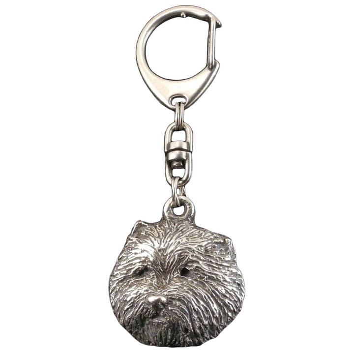 Breloc Art-Dog West Highland White Terrier, placat cu argint, pentru geanta sau rucsac