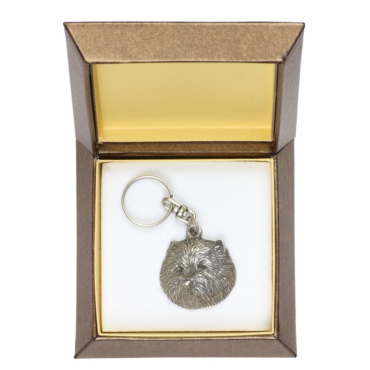 Breloc Art-Dog West Highland White Terrier, aliaj ZnAl placat cu argint, in cutie decorativa