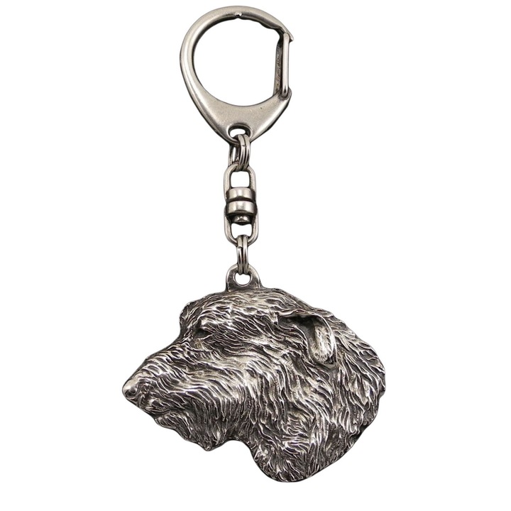 Art-Dog Ír farkaskutya kulcstartó, ezüstözött, táskára vagy hátizsákra