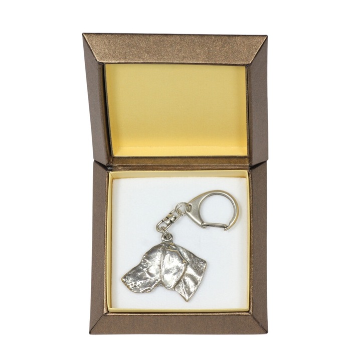 Art-Dog kulcstartó, ezüstözött, díszdobozzal