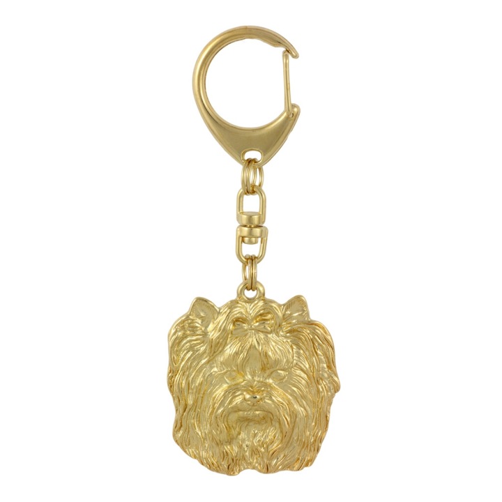Art-Dog Yorkshire Terrier kulcstartó, aranyozott, dekoratív, arany színű