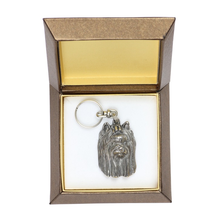 Art-Dog Yorkshire Terrier III kulcstartó, ötvözet, ezüstözött, díszdobozban