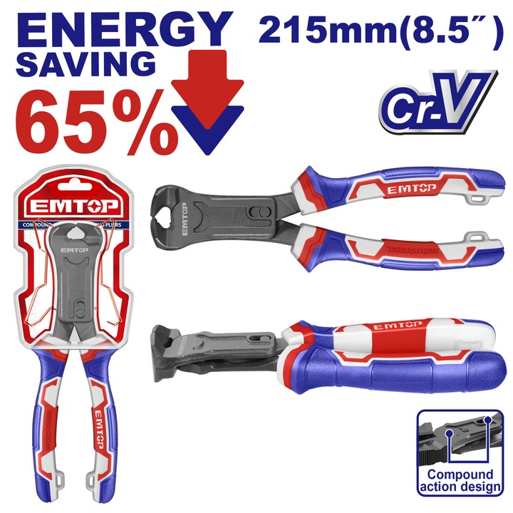 215 mm-es (8,5") elülső vágófogó