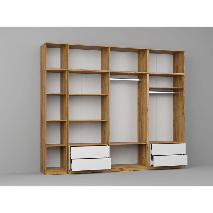 Carcasa Dulap, c16, Stejar Auriu, Fara Usi, 288,4 cm